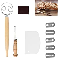 ZoneYan Cuchillos de Pan de Para Cortar Pan para Hornear- Cuchilla Panadero- Batidor de Masa Danés- Cuchillo para Masa…